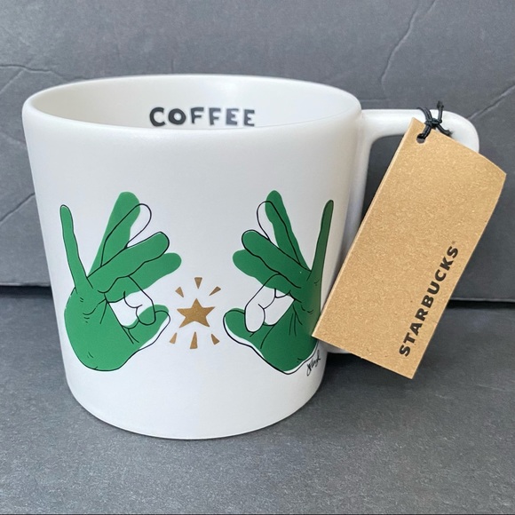 NEW - Starbucks Sign Language Ceramic Mug 12 oz Coffee Brings Us Together Deaf - Picture 6 of 7